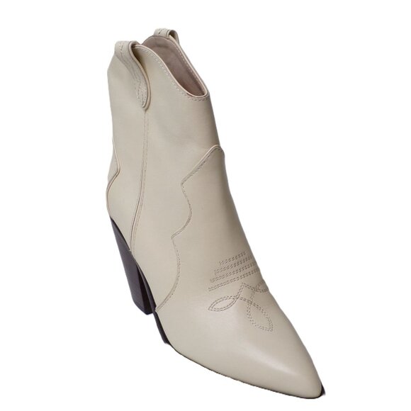 🆕PAIGE Porter Western Ankle Boot Bootie Bone White 8.5 - Picture 10 of 14